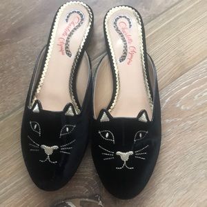 Charlotte Olympia Sabot Kitty Slip on shoes